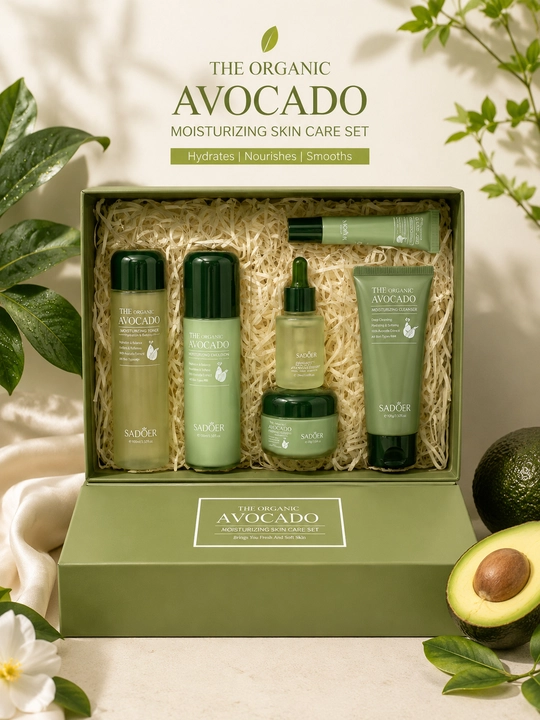 SADOER 6 tasi 1 da yuz parvarishi to‘plami – Avocado / Snail / Collagen / Vitamin E - 