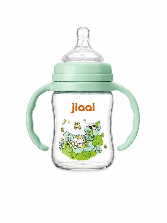 Детская бутылочка для кормления JIAAI с ручками и соской, антиколиковая - 