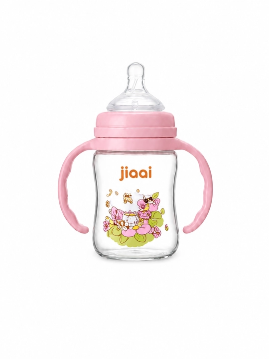 Детская бутылочка для кормления JIAAI с ручками и соской, антиколиковая - 