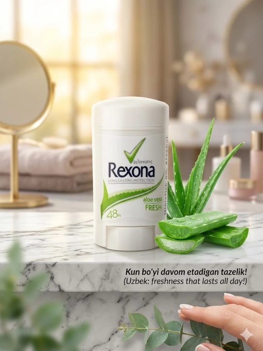 Mini Aloe Vera Fresh антиперспирант стик 48 часов, дезодорант 0% спирта - 