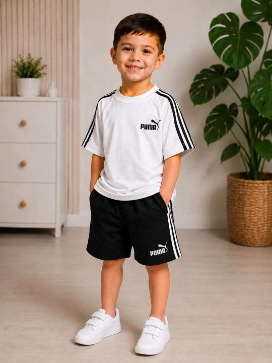 Детский спортивный костюм комплект футболка и шорты для мальчиков 4-8 лет (110-150)