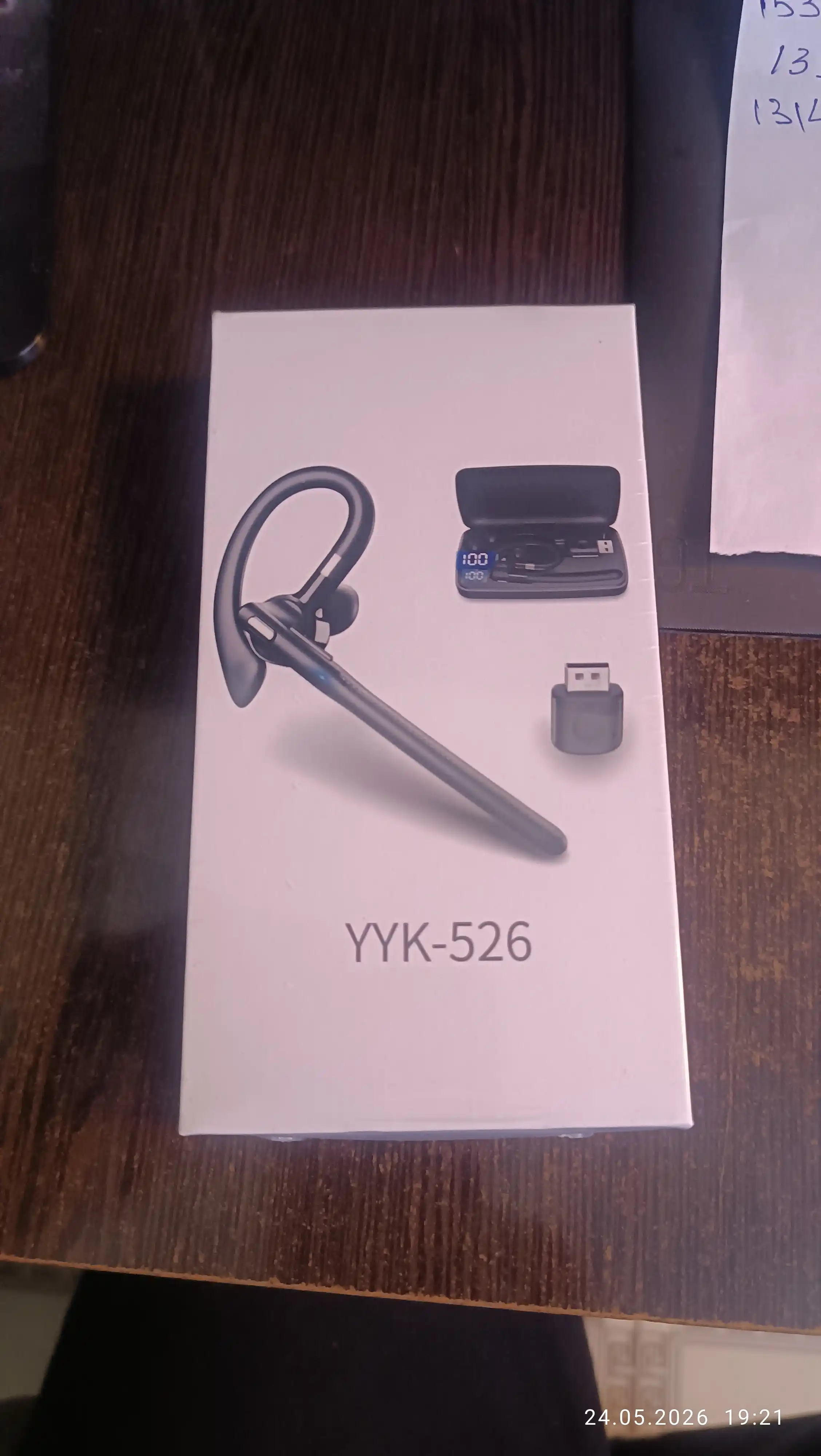 Telefon uchun mikrofonli simsiz YYK-520 Bluetooth quloqchin, biznes-klass, quloqchin