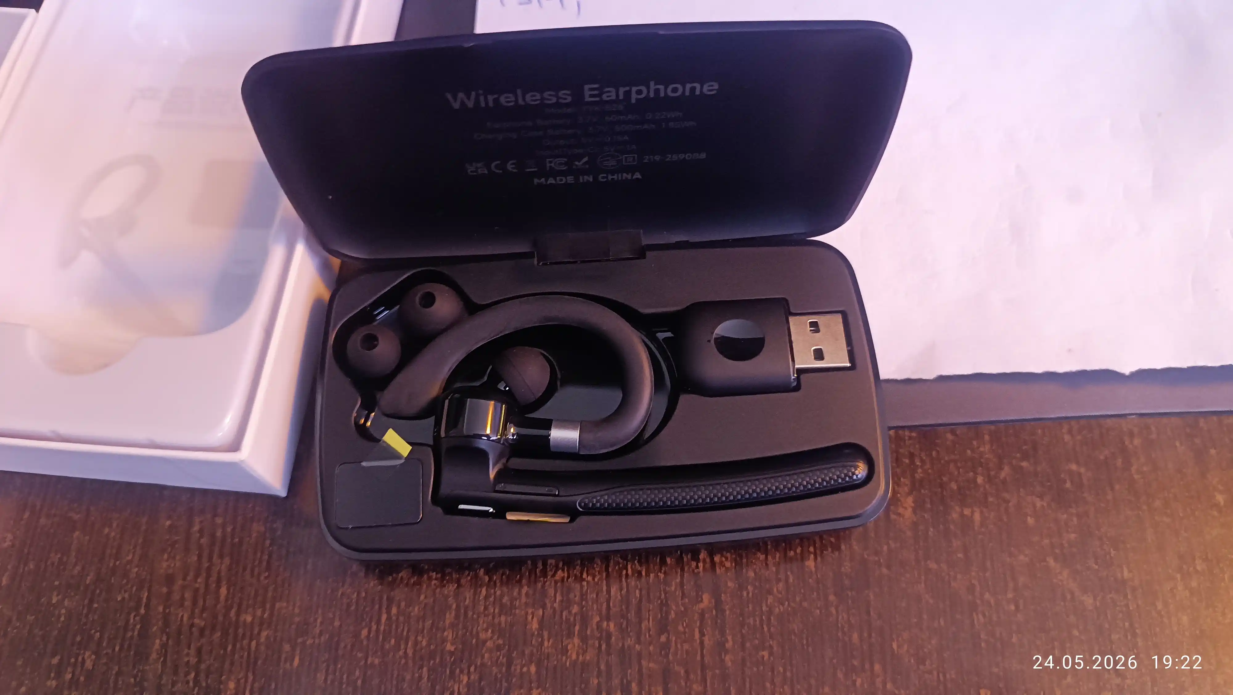 Telefon uchun mikrofonli simsiz YYK-520 Bluetooth quloqchin, biznes-klass, quloqchin