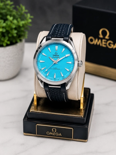 Мужские наручные часы Omega, новая модель с силиконовым ремешком, в подарочной коробке
