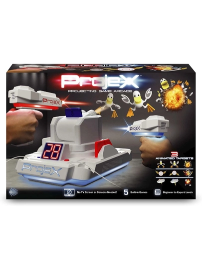 ProjeX Arcade interaktiv proyektor o‘yini blaster va o‘rnatilgan o‘yinlar bilan - 
