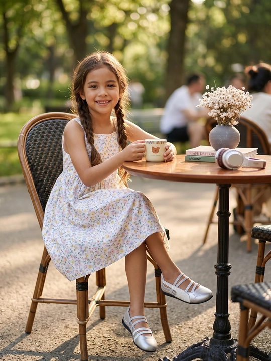 Детские серебристые балетки для девочки