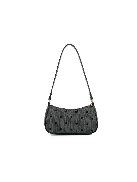 Женская сумка в корейском стиле с декоративным аксессуаром, черная mini bag