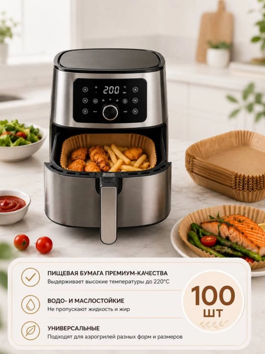 Aerogril uchun pergament qog'ozi, 50/100 dona