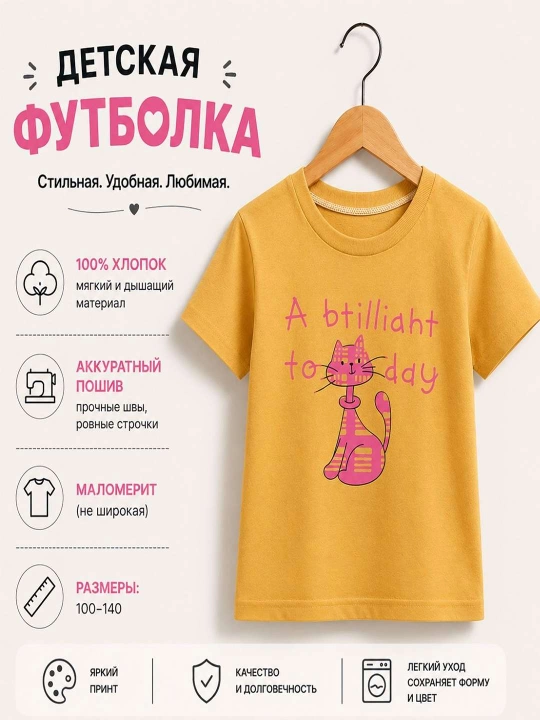 Bolalar uchun yozgi futbolka 100% paxta, 2-5 yosh - 