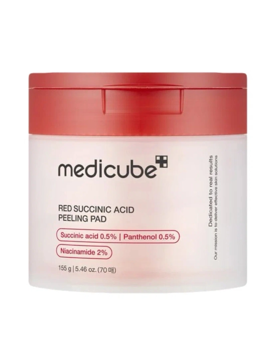 Medicube Red Succinic Acid Peeling Pad – yallig‘lanishga qarshi piling pedlari - 