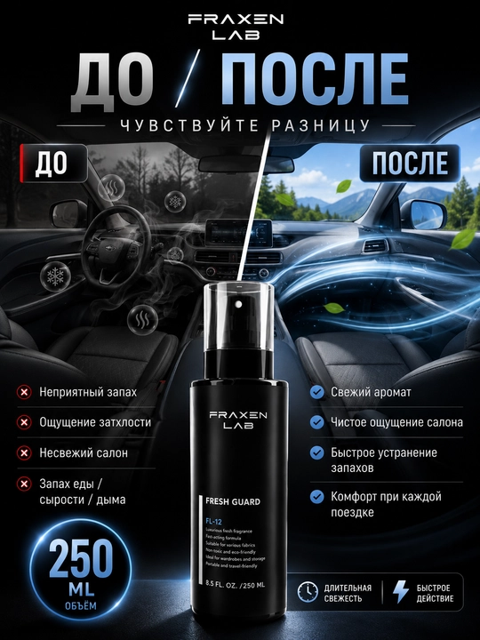 Освежитель воздуха с ароматом зеленого чая, для очистки и ароматизации автомобиля FL-12