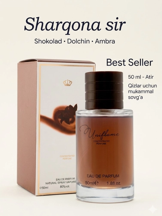 Ayollar atiri, Choco musk, qizlar uchun sovg'a, 50 ml