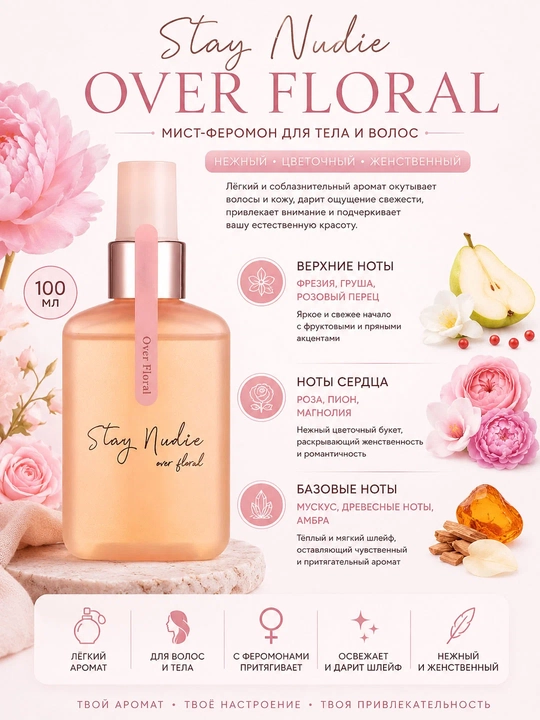 Tana va soch uchun Sprey Grassy Tulip Nudie Over Floral Sensual Ylang Orginal koreyaniki