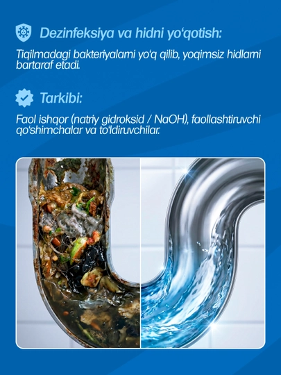 Гранулы АНТИЖИР для очистки и дезинфекции труб, 250, 350, 550, 1000 гр