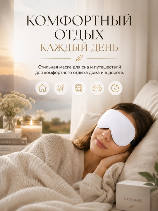 Маска для сна, женская и мужская, повязка на глаза, для путешествий