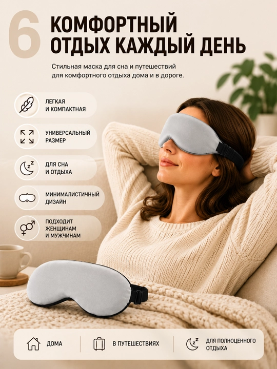 Маска для сна, женская и мужская, повязка на глаза, для путешествий