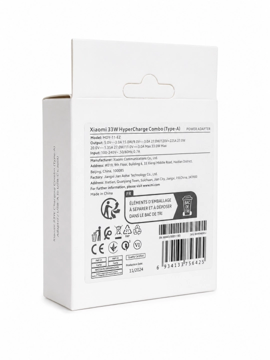 Samsung va Xiaomi Redmi uchun tezkor quvvatlash qurilmasi 120 Vt, 33 Vt Type-C kabeli