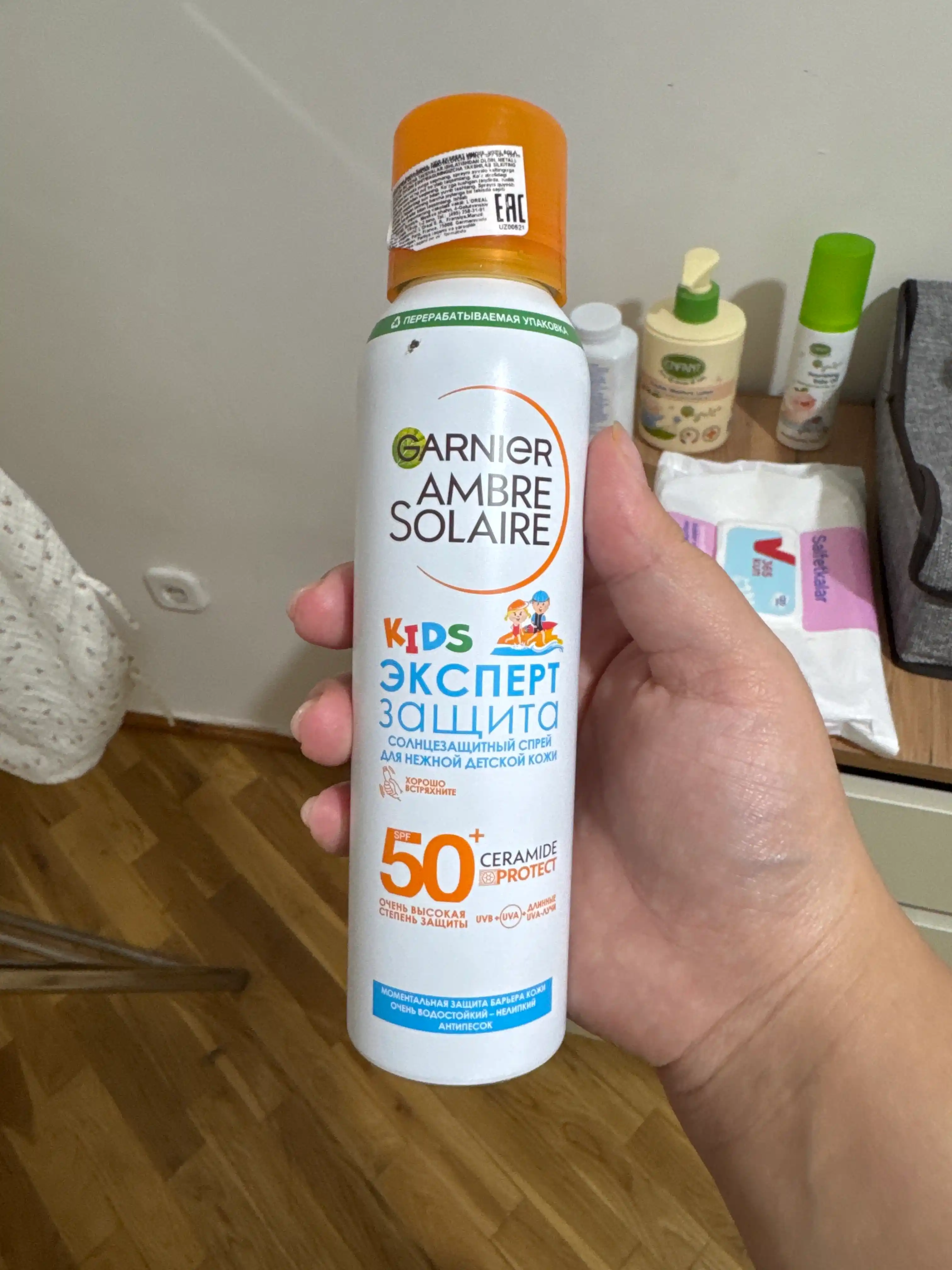 Солнцезащитный спрей для детей Garnier Ambre Solaire, эксперт защита, 150 мл