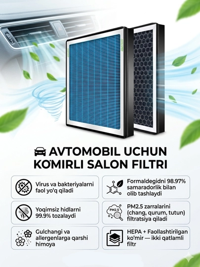 Многофункциональный салонный фильтр для автомобиля — ISG0531-BYDSLNFILTR