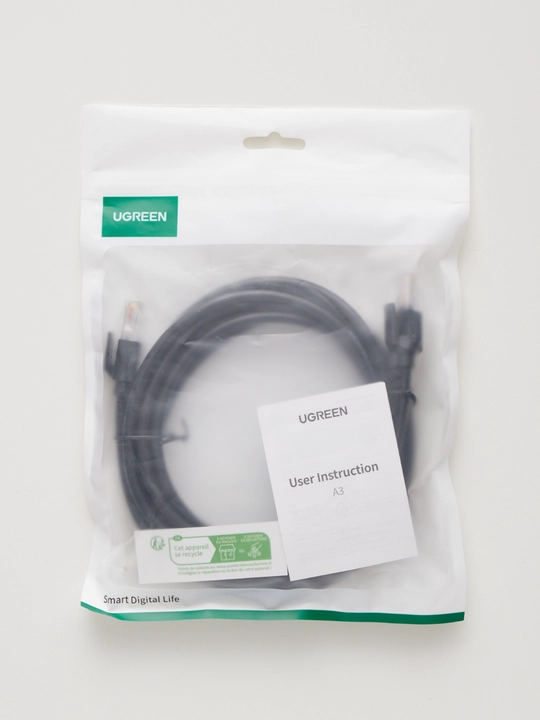 UGREEN Кабель UGREEN Cat6A RJ45 LAN. Сетевой интернет кабель 10Gbps, NW315 патч корд