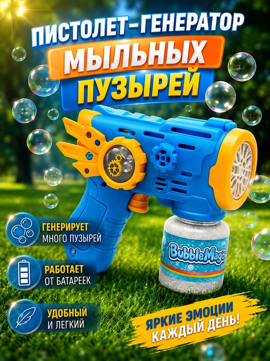 Sovun pufaklari pistolet, sovun pufaklari generatori - 