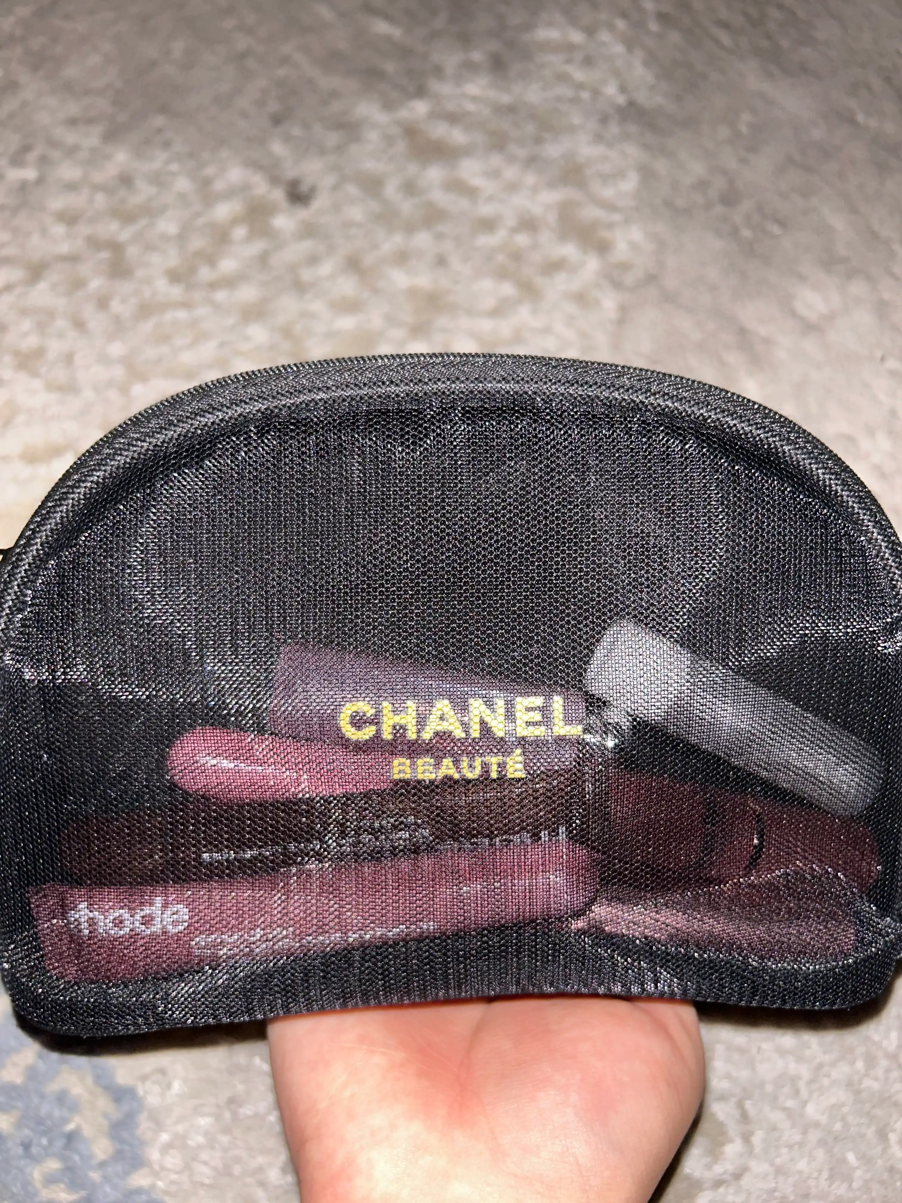 Набор косметичек Chanel Beauté из сетчатой ​​ткани, органайзер, косметичка