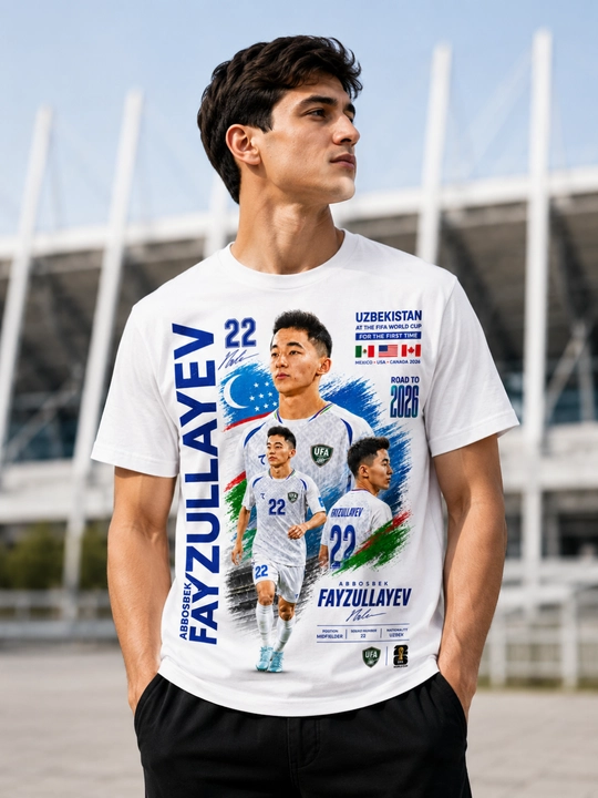 Oʻzbekiston terma jamoasi futbolkasi FIFA World Cup 2026. 100% paxta