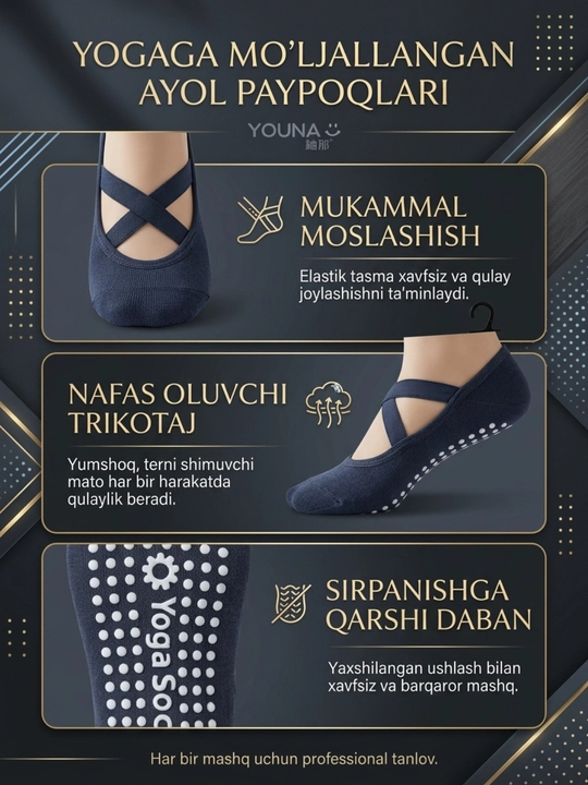 Носки для йоги, антискользящие, женские для пилатеса, балета, фитнеса