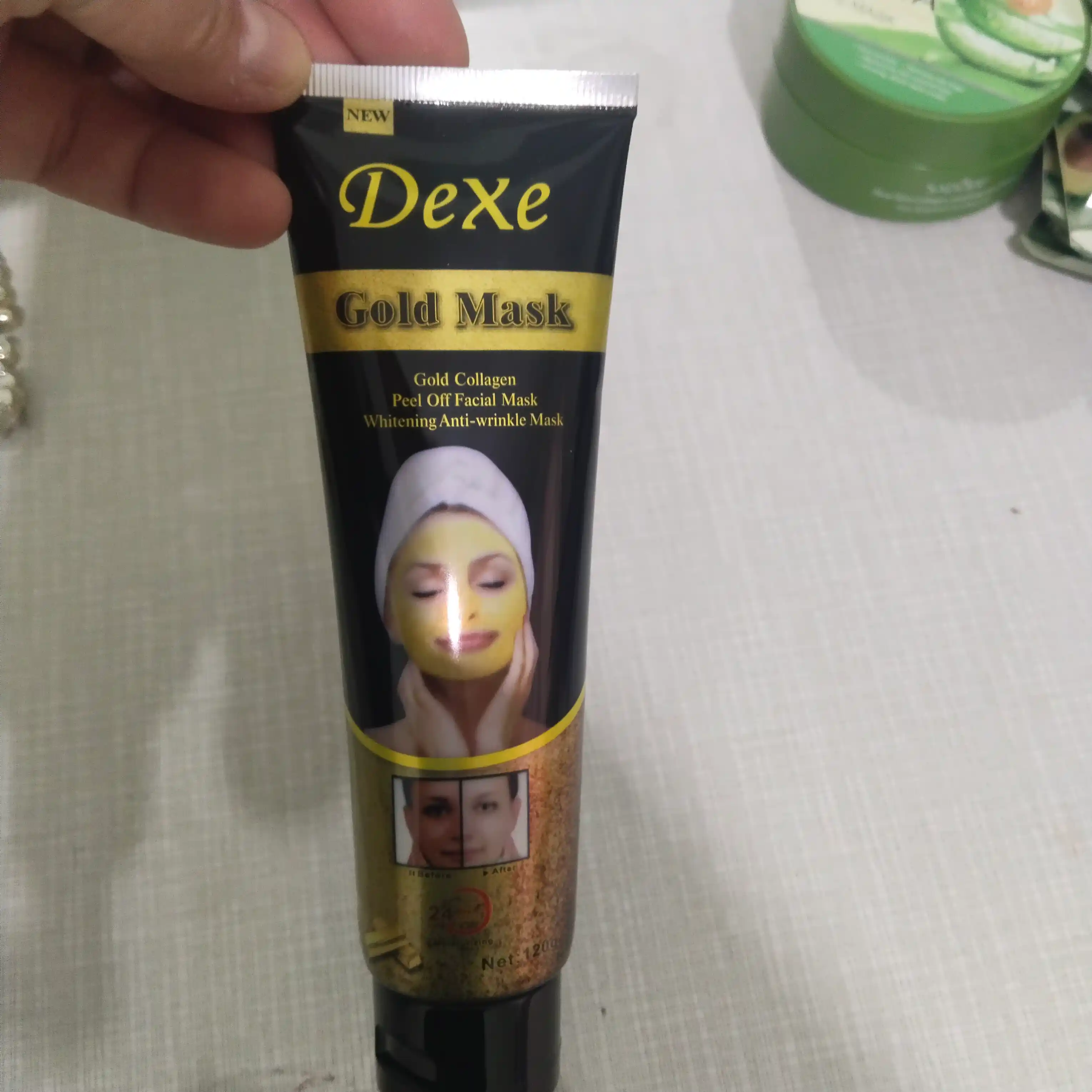 Маска для лица Dexe Black и Gold, очищающая и увлажняющая, 120 г
