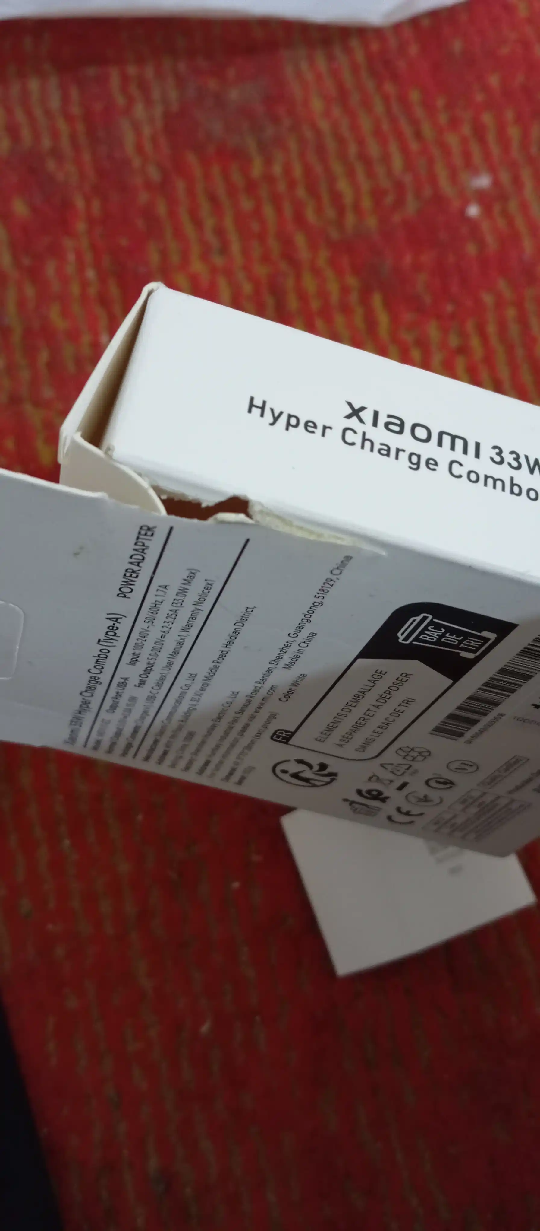 Быстрое зарядное устройство  с кабелем Type-C/USB, мощностью 33/67/120 Вт, 6А