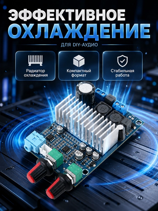TPA3116D2 mono sabvufer usilitel moduli, 100w 12–24V AUX 3.5 mm