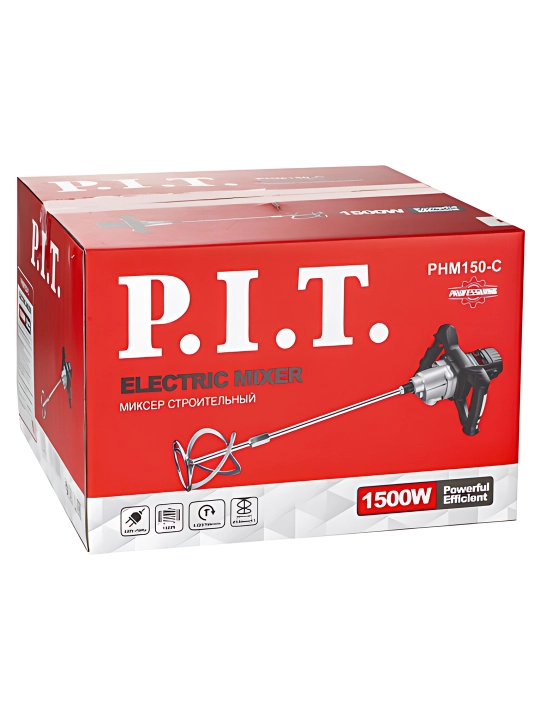 Миксер строительный сетевой P.I.T. PHM150-C