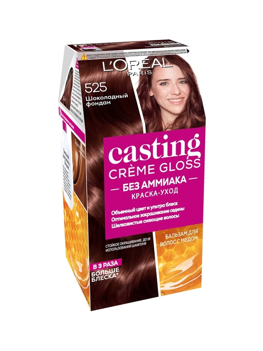 Краска для волос L'oreal Casting Cremе Gloss, 525 шоколадный фондан
