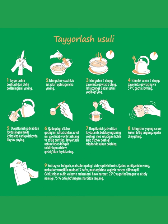 Quruq sut aralashmasi Nestogen 4, prebiyotiklar va laktobakteriyalar bilan, 18+ oy, 300 gr