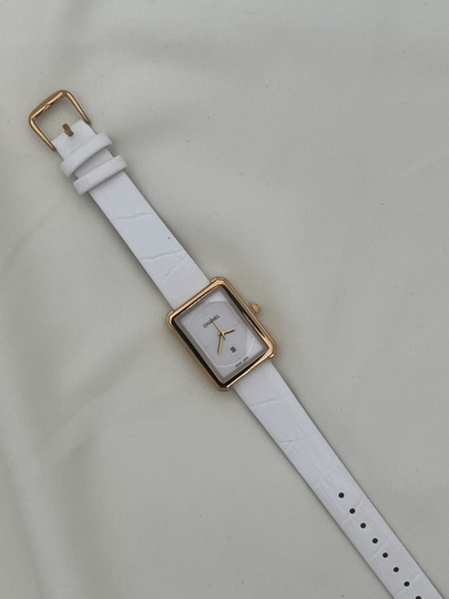 Женские часы, изящный прямоугольный дизайн — LWATCHS-00W0226-БЕЛЫЙ