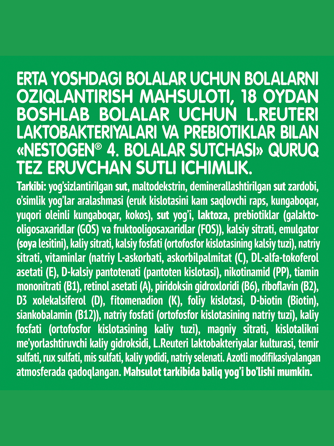 Bolalar uchun quruq sutli aralashma Nestogen 1, 300 g