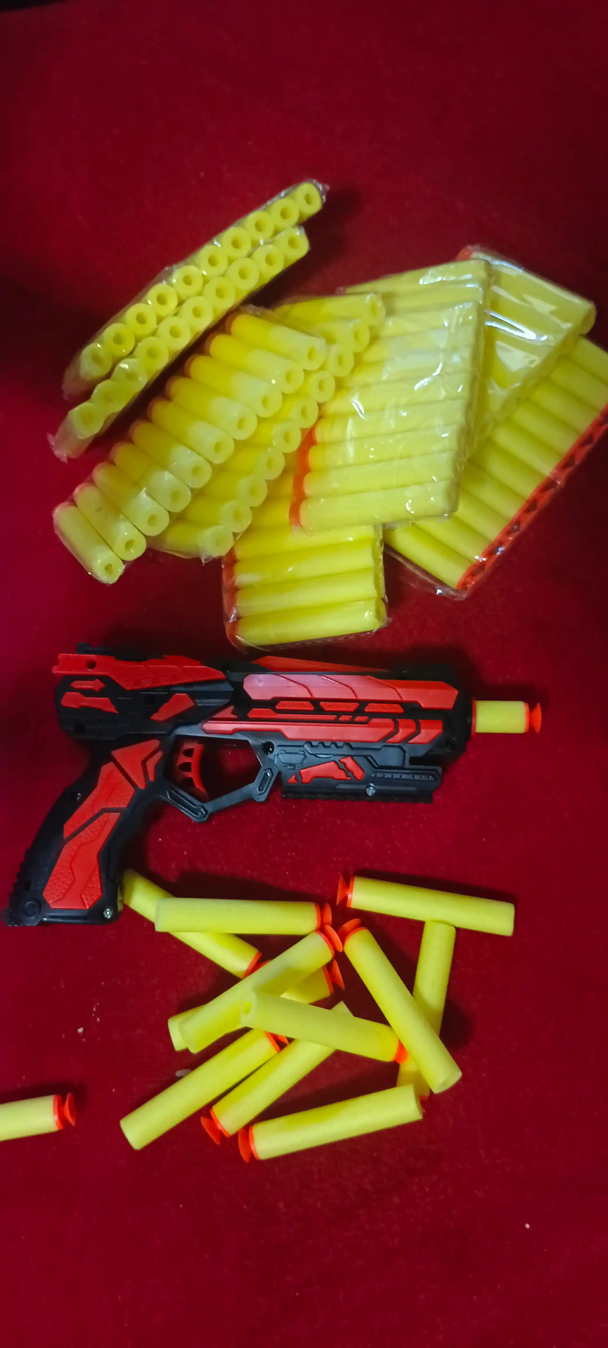 Blaster uchun o'qlar, 100 dona, sariq-to'q sariq