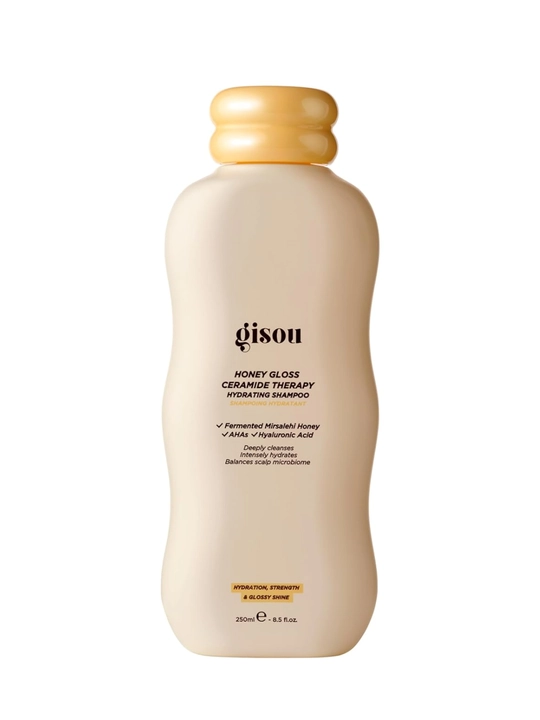 Gisou Honey Gloss Ceramide Therapy asal va keramida soch uchun namlantiruvchi shampun
