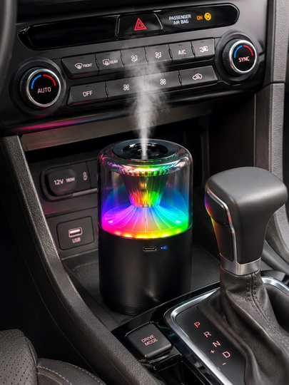 Премиальный автомобильный аромадиффузор с RGB-подсветкой, USB, выпускающий пар — MARTUZB-LEDDIFFUZORUZUN