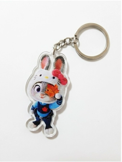 Брелок в стиле "Zootopia", аксессуар для ключей, сумки и одежды — MANIKA-ZOOTOPIA-СЕРЫЙ