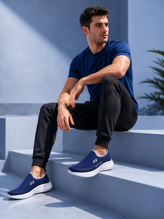 Skechers erkaklar yengil krossovkalari, 40-48 o'lchamlar, Memory Foam, bahor-yoz