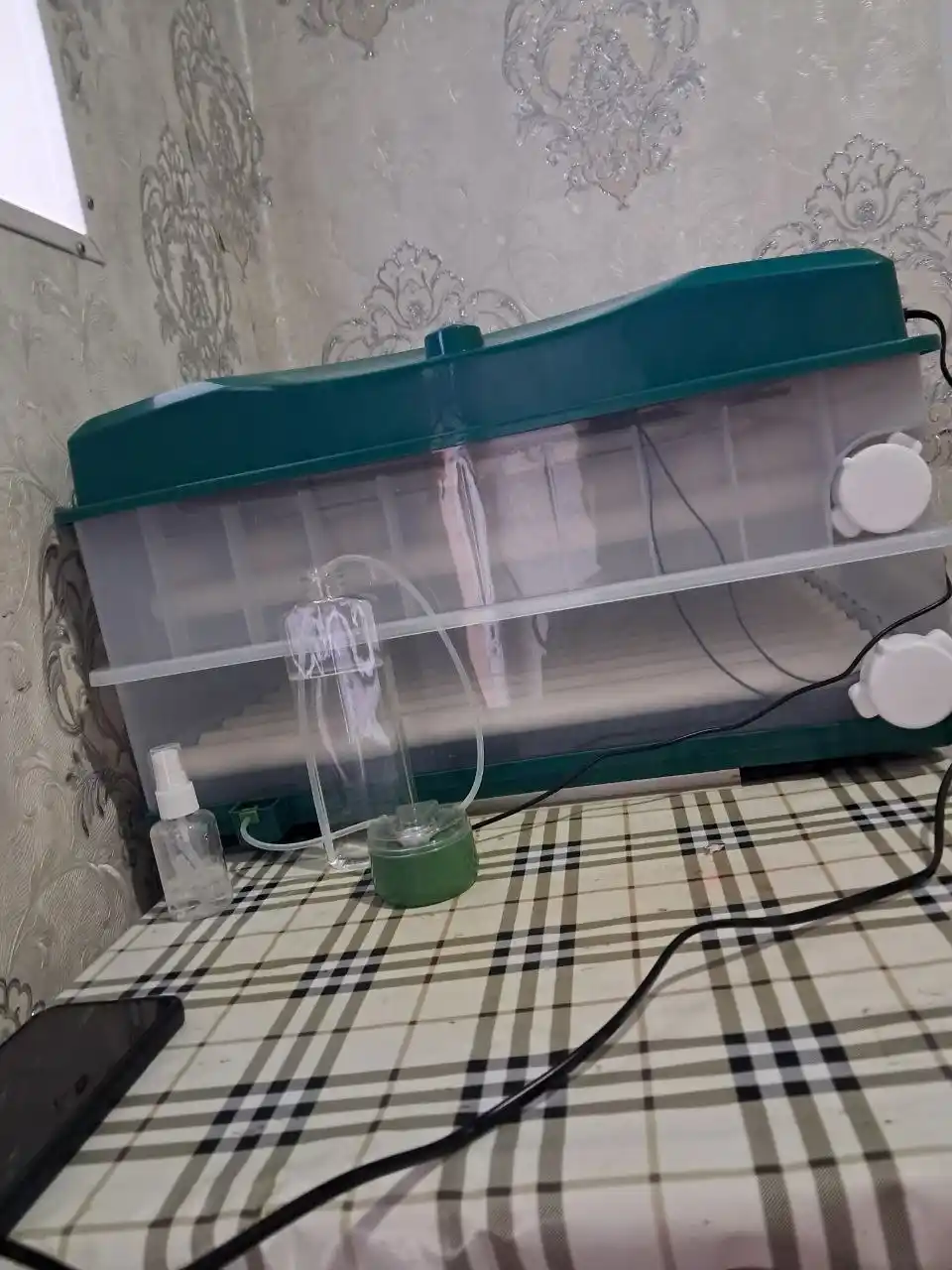 To'liq avtomatik inkubator, 12/24/36/64/100/128/200/300/400, 12V va 220V dan ishlaydi