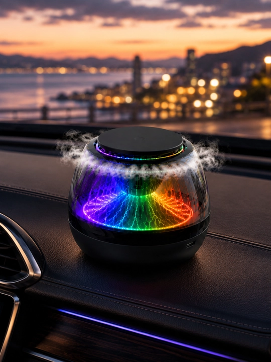 Vulqon avtomobil diffuzori RGB LED chiroqli, USB, aroma va par chiqaradigan premium
