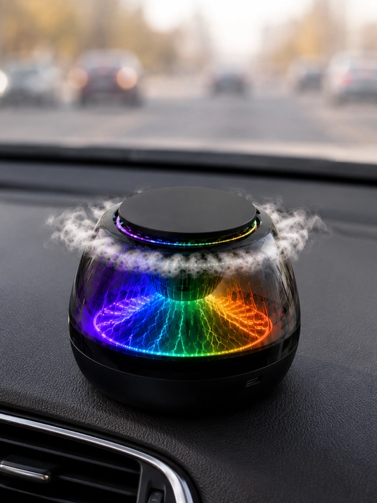 Vulqon avtomobil diffuzori RGB LED chiroqli, USB, aroma va par chiqaradigan premium