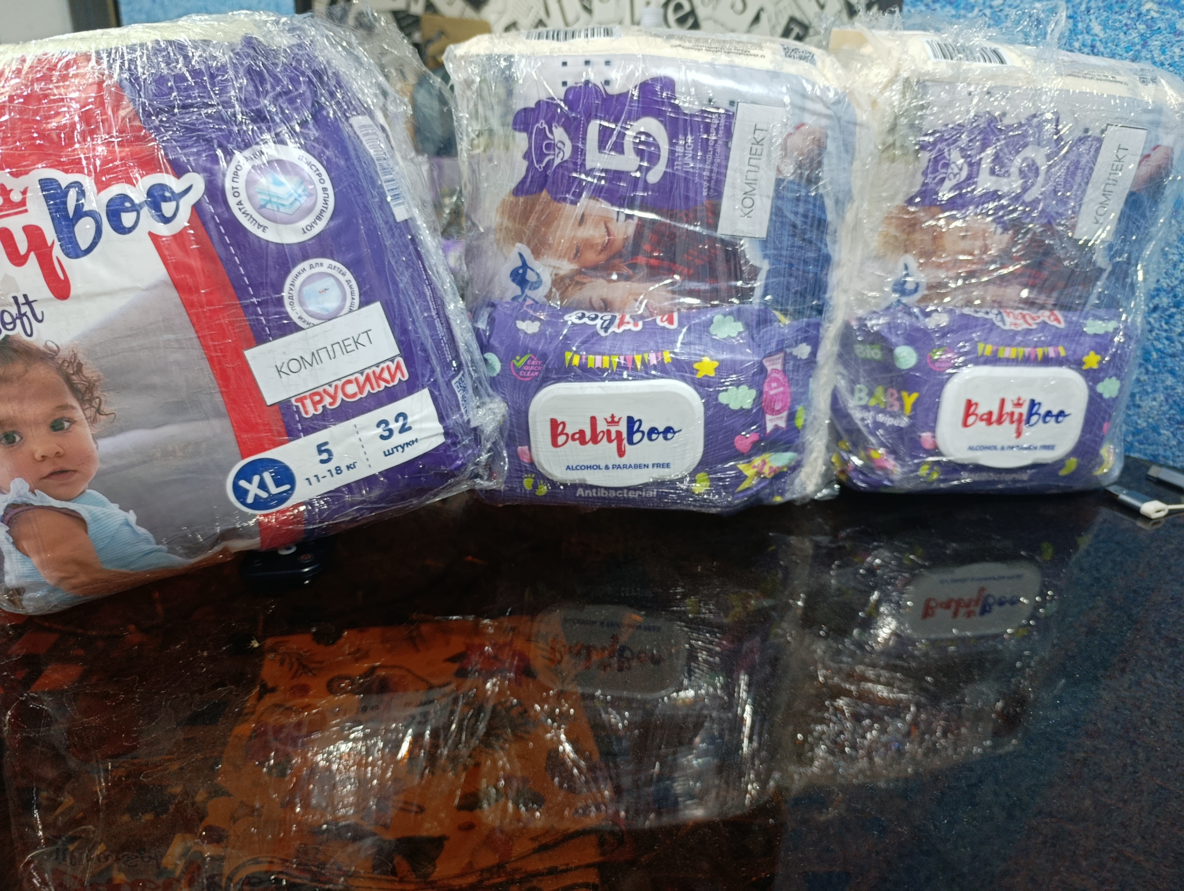 Bolalar trusik tagliklari BabyBoo UltraSoft  №5, 11-18 kg, 32 dona