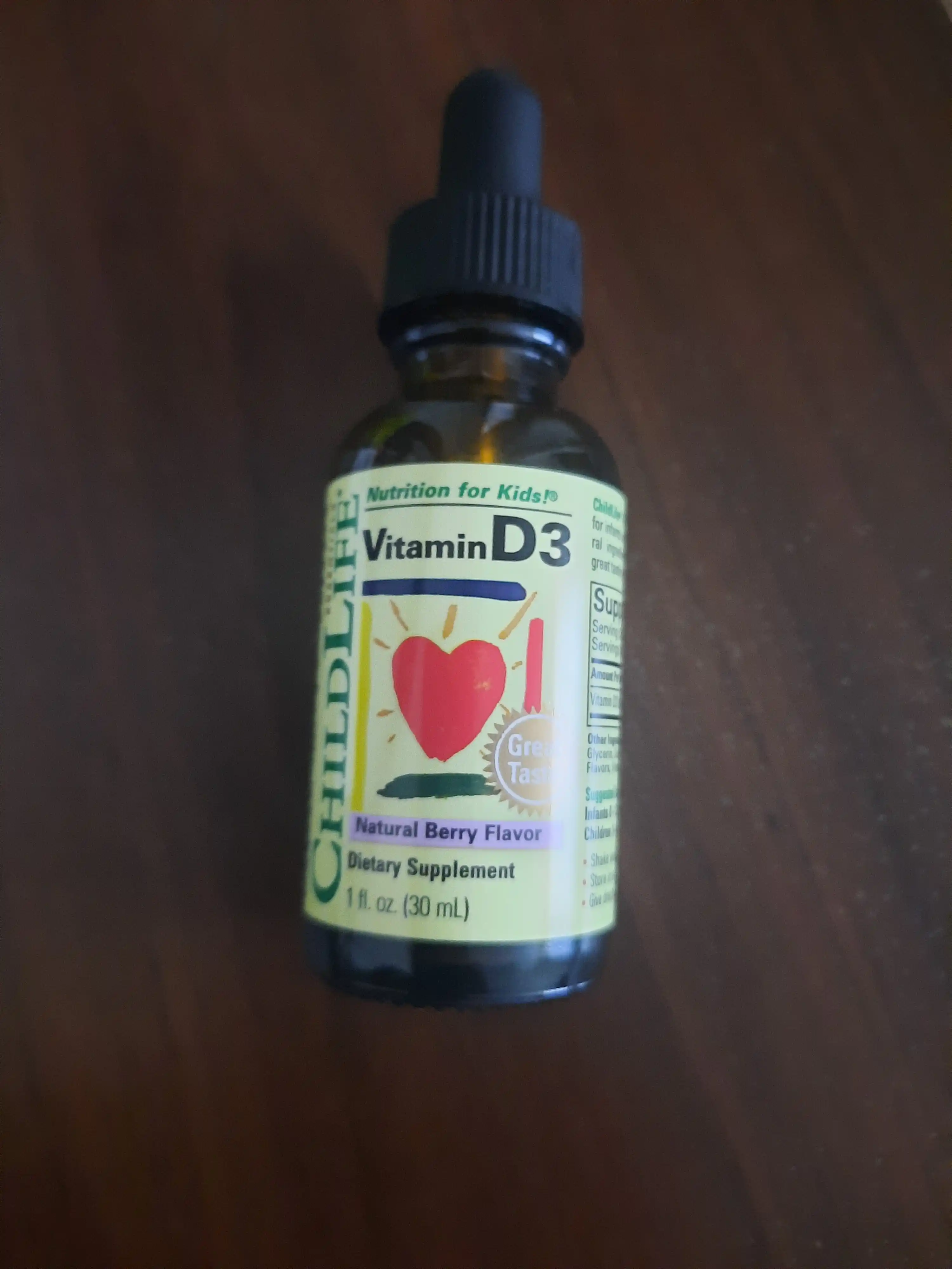 ChildLife Essentials, Витамин D3, со вкусом натуральных ягод, 30 мл