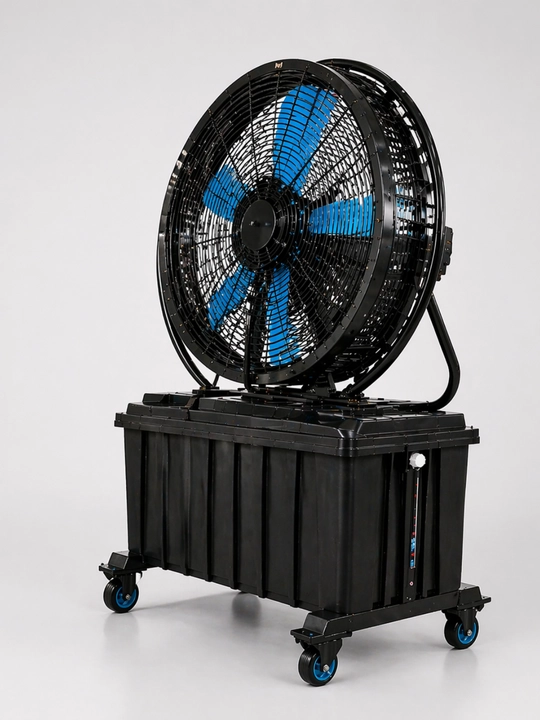 Premium Sanoat Havo Sovutgichli Ventilyator | Kuchli Air Cooler | Qora - 