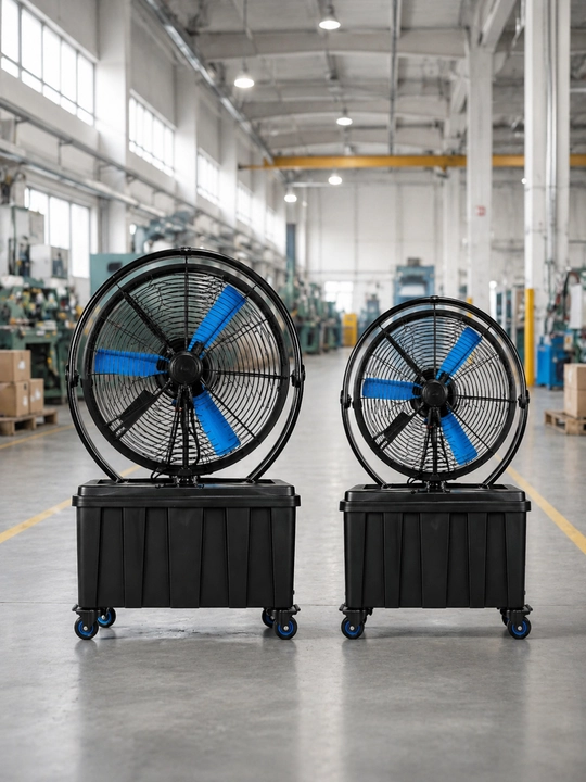 Premium Sanoat Havo Sovutgichli Ventilyator | Kuchli Air Cooler | Qora