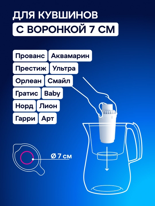 Aquaphor D5 almashtiriladigan filtrlash modul, art 210993