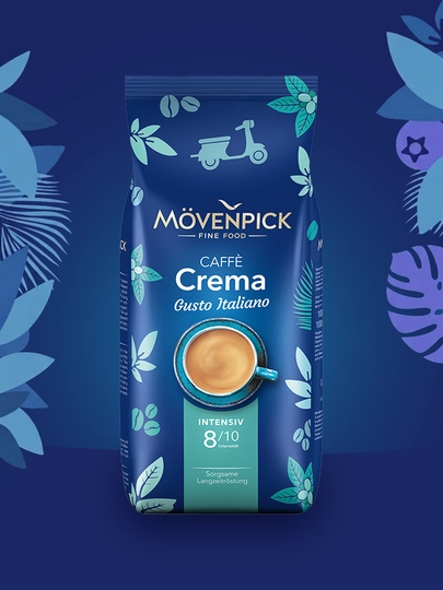 Кофе зерновое Movenpick Caffe Crema Gusto Italiano, произведен в Германии — TEACOFF-GUSTO1